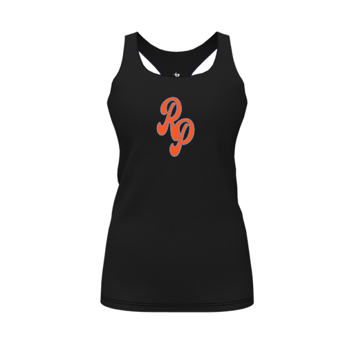 [FT0TRBBK-FYS-LOGO2] Decker Racerback Tank Top (Female Youth S, Black, Logo 2)
