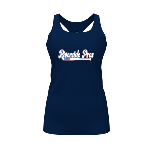 [FT0TRBNV-FYS-LOGO1] Decker Racerback Tank Top (Female Youth S, Navy, Logo 1)
