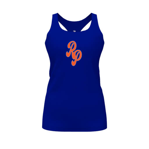[FT0TRBRY-FYS-LOGO2] Decker Racerback Tank Top (Female Youth S, Royal, Logo 2)