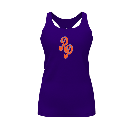 [FT0TRBPP-FYS-LOGO2] Decker Racerback Tank Top (Female Youth S, Purple, Logo 2)