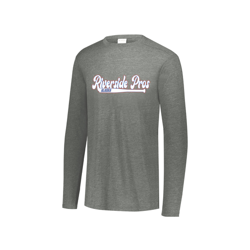 [FTLCUBGY-YS-LOGO1] Decker Youth Tri-Blend T-Shirt - Long Sleeve (Youth S, Gray, Logo 1)