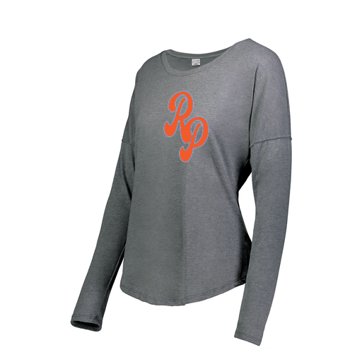 [FTLCUBGY-FAS-LOGO2] Decker Women's Tri-Blend T-Shirt - Long Sleeve (Female Adult S, Gray, Logo 2)